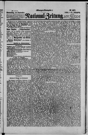 National-Zeitung vom 25.09.1884