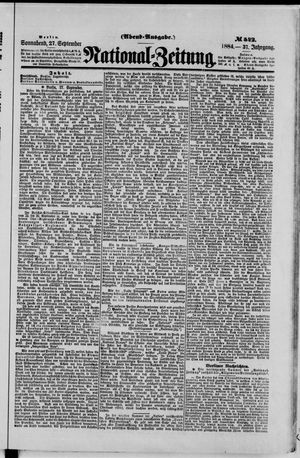 National-Zeitung vom 27.09.1884