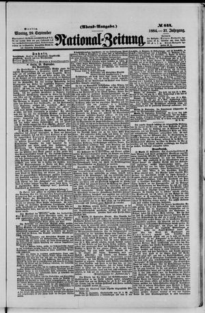 National-Zeitung vom 29.09.1884