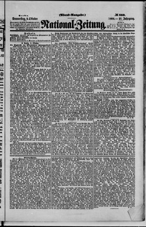 National-Zeitung on Oct 2, 1884