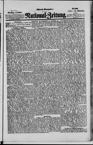 National-Zeitung vom 07.10.1884