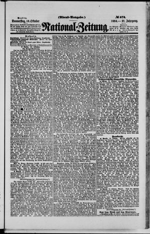 National-Zeitung on Oct 16, 1884