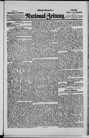 National-Zeitung vom 18.10.1884