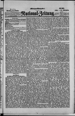 National-Zeitung vom 21.10.1884