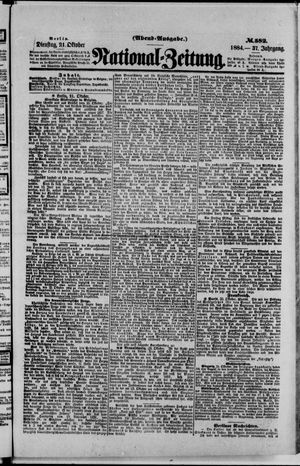 National-Zeitung vom 21.10.1884