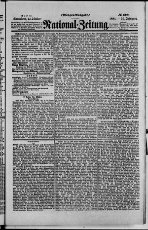 National-Zeitung vom 25.10.1884