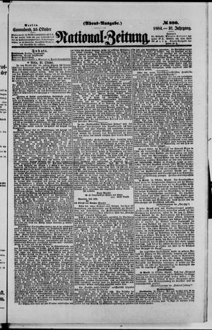 National-Zeitung vom 25.10.1884
