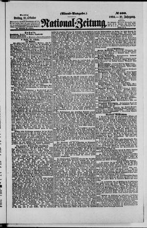 National-Zeitung vom 31.10.1884