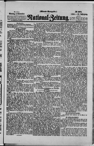 National-Zeitung vom 03.11.1884