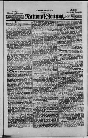 National-Zeitung vom 10.11.1884