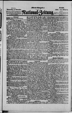 Nationalzeitung vom 13.11.1884