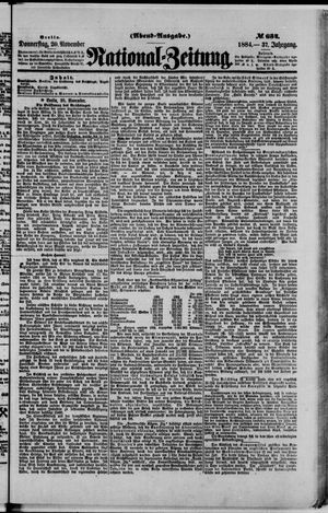 National-Zeitung vom 20.11.1884