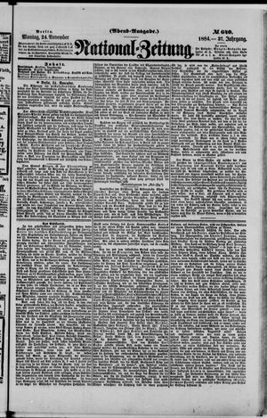 National-Zeitung vom 24.11.1884