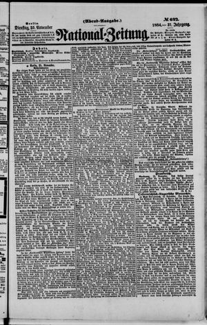 National-Zeitung vom 25.11.1884