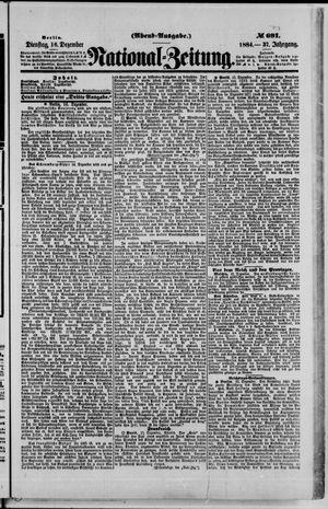 National-Zeitung vom 16.12.1884