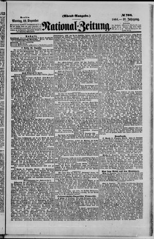 National-Zeitung vom 22.12.1884