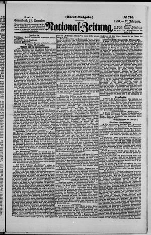 National-Zeitung vom 27.12.1884