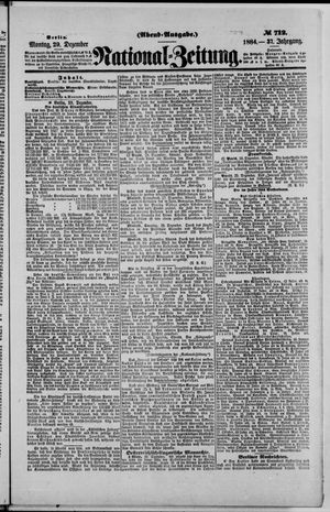 National-Zeitung vom 29.12.1884
