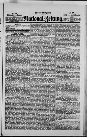 Nationalzeitung vom 14.01.1885