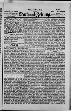 Nationalzeitung vom 22.01.1885