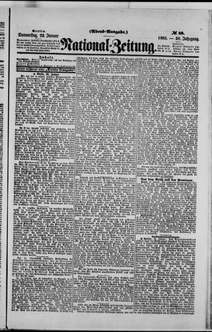 Nationalzeitung vom 22.01.1885