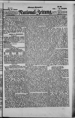 Nationalzeitung vom 29.01.1885
