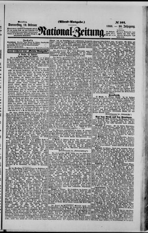 Nationalzeitung vom 12.02.1885