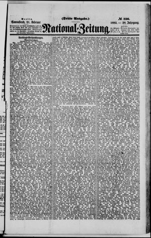 Nationalzeitung vom 21.02.1885