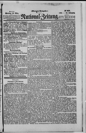 Nationalzeitung vom 29.03.1885