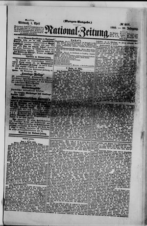 National-Zeitung vom 01.04.1885