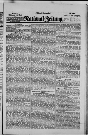 Nationalzeitung vom 15.04.1885