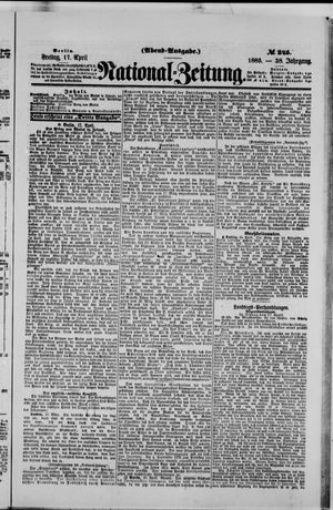 Nationalzeitung vom 17.04.1885