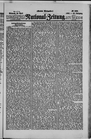 Nationalzeitung on Apr 22, 1885