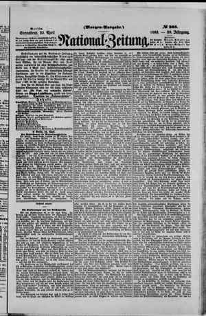 Nationalzeitung vom 25.04.1885