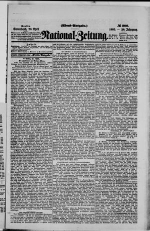 Nationalzeitung vom 25.04.1885
