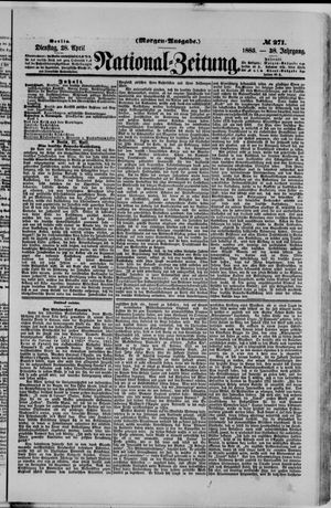 Nationalzeitung vom 28.04.1885