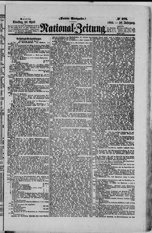 Nationalzeitung vom 28.04.1885