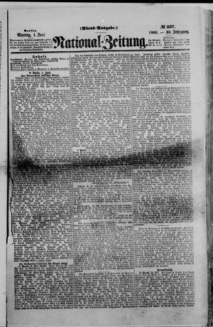 Nationalzeitung vom 01.06.1885