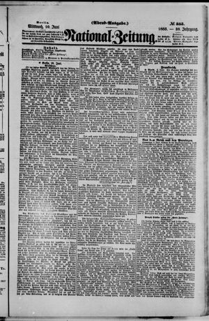 Nationalzeitung on Jun 10, 1885