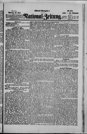 Nationalzeitung on Jun 22, 1885