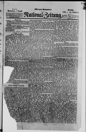 Nationalzeitung vom 01.08.1885
