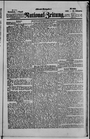 Nationalzeitung vom 01.08.1885