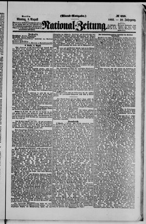 Nationalzeitung vom 03.08.1885