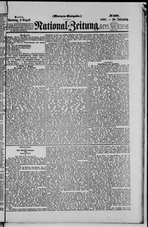 Nationalzeitung vom 09.08.1885
