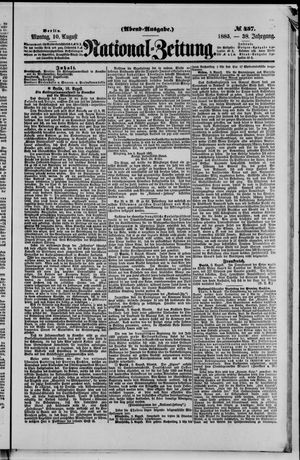National-Zeitung vom 10.08.1885