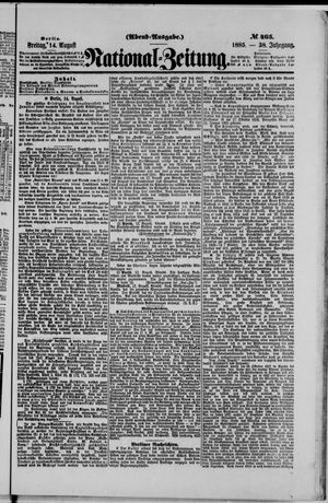 National-Zeitung vom 14.08.1885