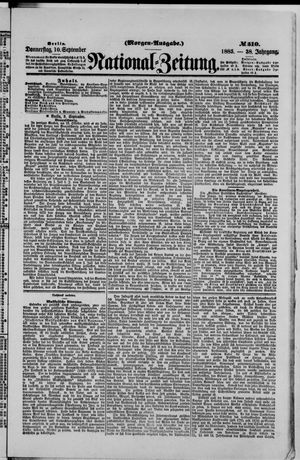 National-Zeitung vom 10.09.1885