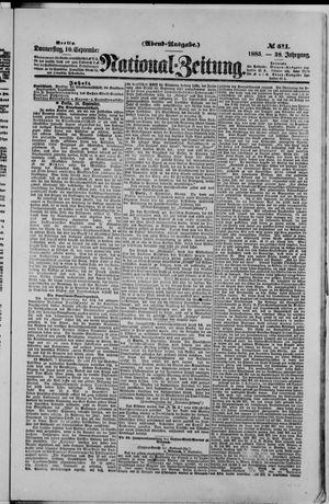 National-Zeitung vom 10.09.1885