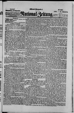 National-Zeitung vom 19.09.1885
