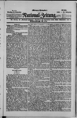National-Zeitung vom 22.09.1885